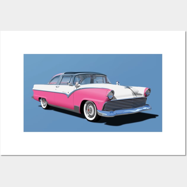 FORD Fairlane Crown Victoria Skyliner 1955 Wall Art by TheStuffInBetween